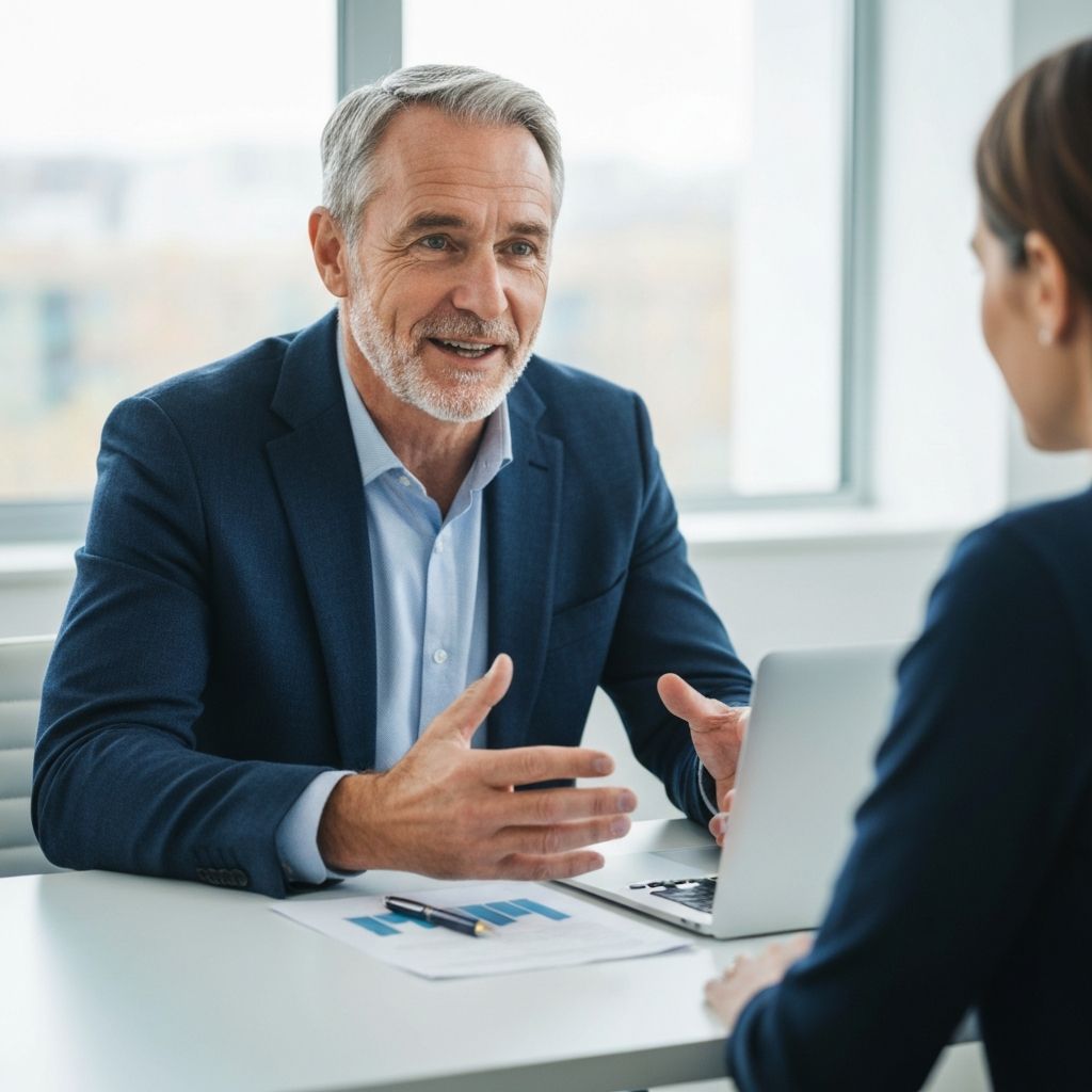 Experienced consultant advising a client