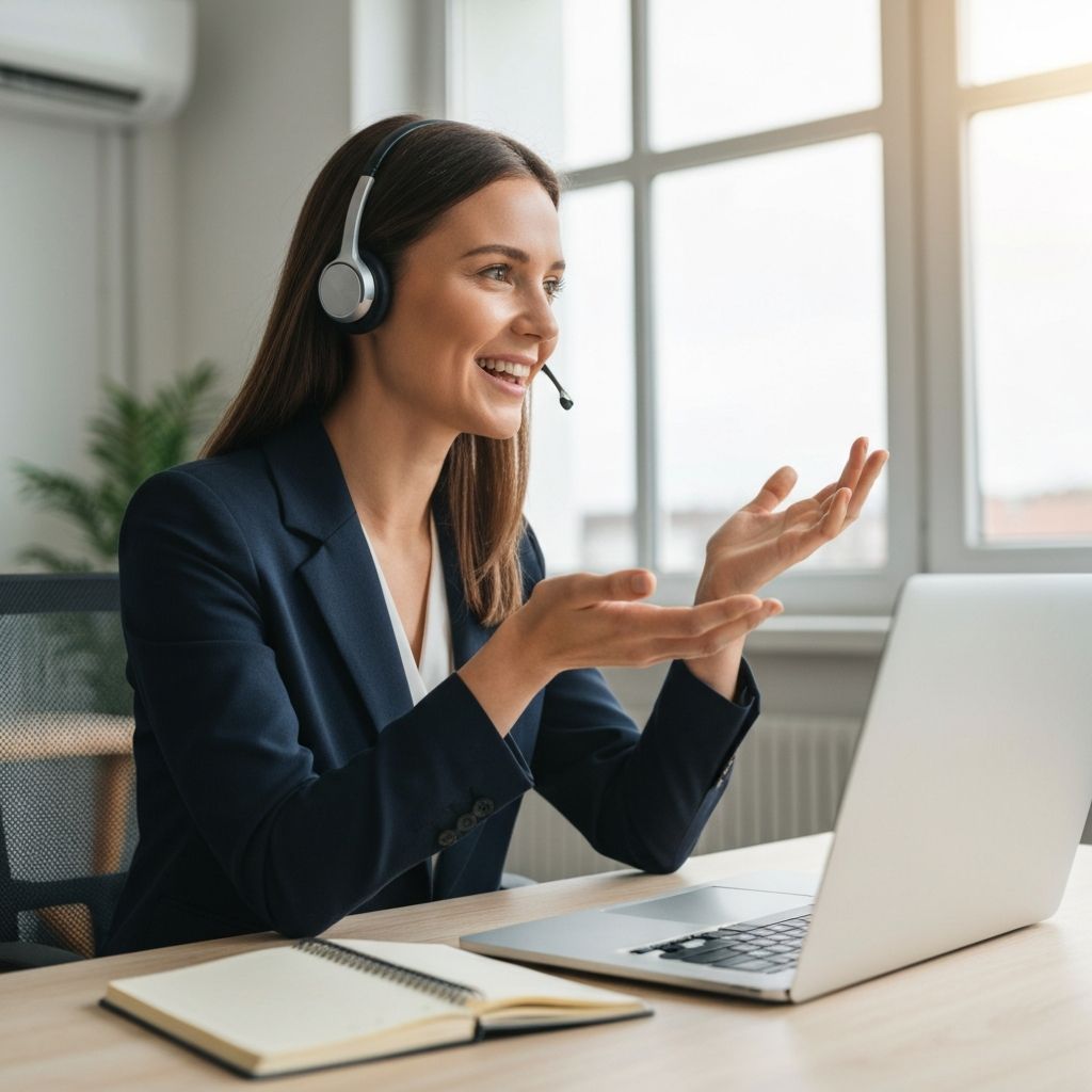 Expert on a video discovery call